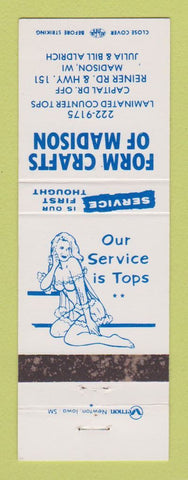Matchbook Cover - Form Crafts of Madison WI counters girlie