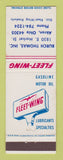 Matchbook Cover - Fleet Wing oil gas Burch Thomas Akron OH