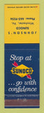 Matchbook Cover - Sunoco oil gas Winchester VA Johnson's