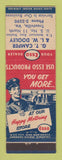 Matchbook Cover - Esso oil gas GT Camper Troutville VA