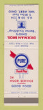 Matchbook Cover - Pure oil gas Dickman Bros Van Wert OH