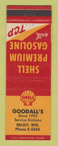 Matchbook Cover - Shell oil gas Goodall's Beloit WI