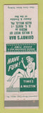 Matchbook Cover - Quinby's Bar Glen Mills PA girlie