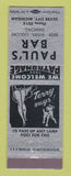 Matchbook Cover - Paul's Bar Silver City MI Terry Says girlie