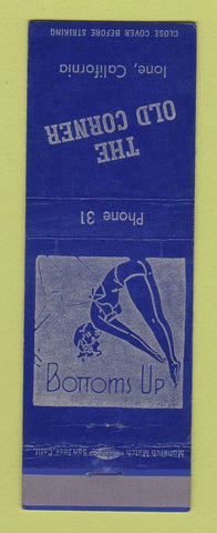 Matchbook Cover - The Old Corner Ione CA girlie low phone #