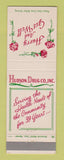 Matchbook Cover - Hudson Drug Company Convalescent Supply