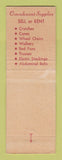 Matchbook Cover - Hudson Drug Company Convalescent Supply