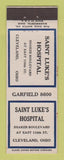 Matchbook Cover - Saint Luke's Hospital Cleveland OH