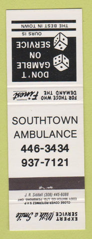 Matchbook Cover - Southtown Ambulance