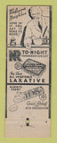 Matchbook Cover - Tums for Acid Indigestion David Bergman Drug