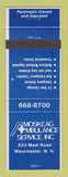 Matchbook Cover - Amoskeag Ambulanc Service Manchester NH