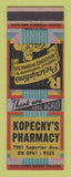 Matchbook Cover - Kopecny's Drug Chicago?