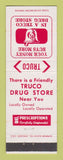 Matchbook Cover - Truco Drug Store Newton Newton Falls OH Cortland