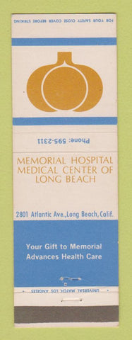Matchbook Cover - Memorial Hospital Medical Center Long Beach CA