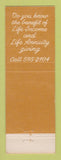 Matchbook Cover - Memorial Hospital Medical Center Long Beach CA
