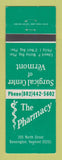 Matchbook Cover - Surgical Center of Vermont Bennington VT