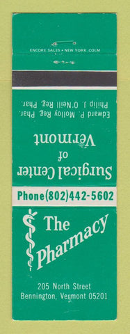 Matchbook Cover - Surgical Center of Vermont Bennington VT
