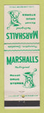Matchbook Cover - Marshall's Drug Store Rexall WEAR