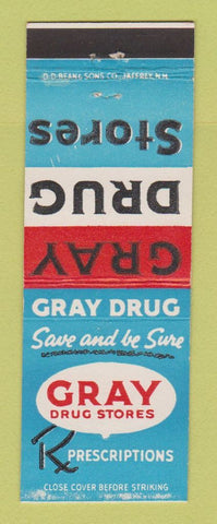 Matchbook Cover - Gray Drug Stores BLUE