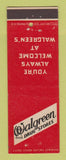 Matchbook Cover - Walgreens Drug Stores DD Bean