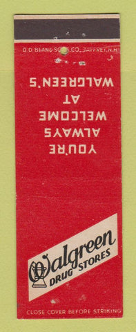 Matchbook Cover - Walgreens Drug Stores DD Bean