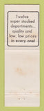 Matchbook Cover - Eckerd Drug Stores DD Bean