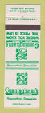 Matchbook Cover - Cunningham's Drug Stores DD Bean