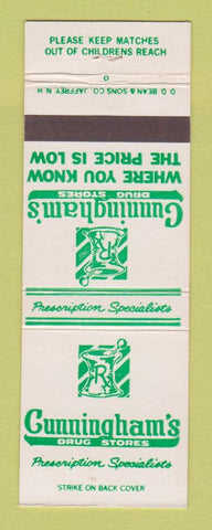 Matchbook Cover - Cunningham's Drug Stores DD Bean