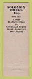 Matchbook Cover - Solomon Drug Stores Chicago IL