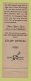 Matchbook Cover - COOP Optical Akron Stow Canton OH