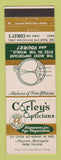 Matchbook Cover - Corley's Opticians Macon GA