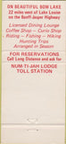 Matchbook Cover - Num Ti Jah Lodge Banff AB Canada 30 Strike