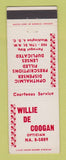 Matchbook Cover - Willie De Coogan Optician Washington DC