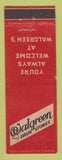 Matchbook Cover - Walgreens Drug Stores DD Bean