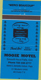 Matchbook Cover - Moose Motel Smooth Rock Falls ON 30 Strike