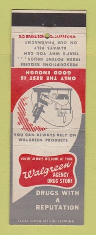 Matchbook Cover - Walgreens Drug Stores Only The Best DD Bean Bubble Bath
