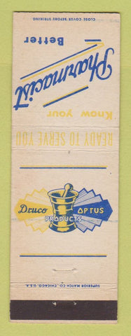 Matchbook Cover - Druco Optus Drug Store Products