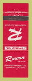 Matchbook Cover - Rowan Drug Stores Pembroke ON