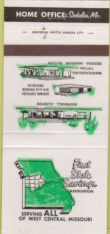 Matchbook Cover - First State Savings Bank Odessa Clinton TX 30 Strike