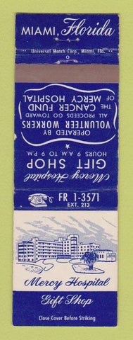 Matchbook Cover - Mercy Hospital Gift Shop Miami FL