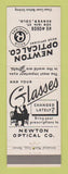 Matchbook Cover - Newton Optical Denver Colorado