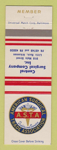 Matchbook Cover - American Surgical Trade Association Little Rock AR