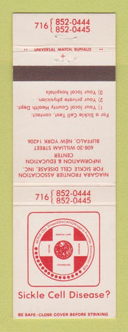 Matchbook Cover - Niagara Frontier Assoc for Sickle Cell Disease Buffalo NY