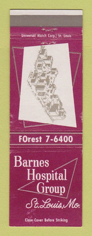 Matchbook Cover - Barnes Hospital Group St Louis MO