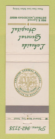 Matchbook Cover - Lakeside General Hospital Detroit MI