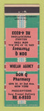 Matchbook Cover - Don Q Pharmacy Drug Store New York City