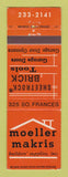 Matchbook Cover - Moeller Makris Builders Supply South Bend IN