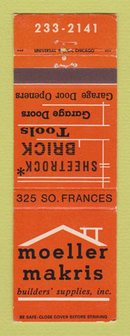 Matchbook Cover - Moeller Makris Builders Supply South Bend IN