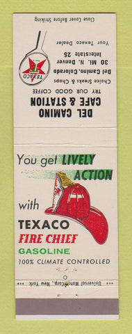Matchbook Cover - Del Camino Cafe Texaco oil gas Del Camino Colorado