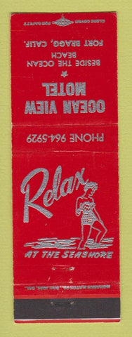 Matchbook Cover - Ocean View Hotel Fort Bragg CA girlie